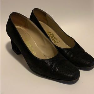 SALVATORE FERRAGAMO block heel size 6.5